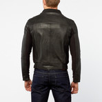 Barneys // Mumford Goat Leather Bomber Jacket // Black (L)