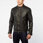 Barneys // Lamb Leather Biker Jacket // Black (XS)