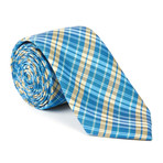 Microfiber Tie // Blue + Yellow Plaid