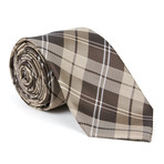 Microfiber Tie // Beige Plaid