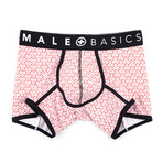 Structure Print Boxer Brief // Red (M)