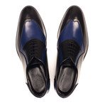 Patent Two Tone Derby // Black + Cobalt (Euro: 41)