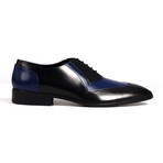 Patent Two Tone Derby // Black + Cobalt (Euro: 43)