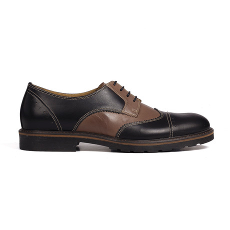 Two-Tone Cap-Toe Derby // Black + Brown (Euro: 40)