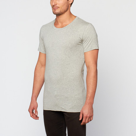 Raw Crew Neck Tee // Grey Melange (XS)