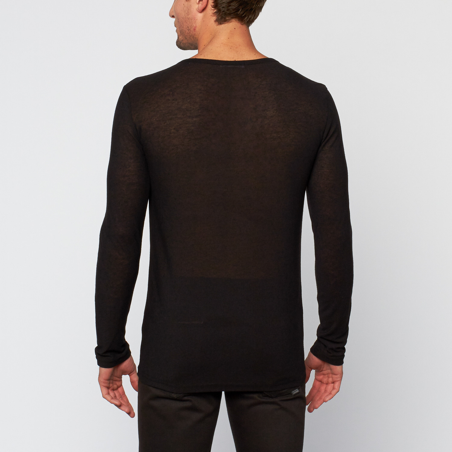 Long Sleeve Crew Neck Tee // Black (XS) - Bare + Jaded - Touch of Modern