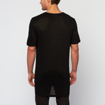 Bare + Jaded // Short Sleeve Linen Tee // Black (XS)
