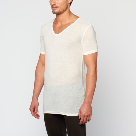 U Neck Tee // White (XS)