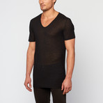 U Neck Tee // Black (XS)