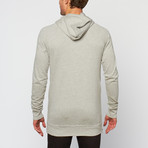 Bare + Jaded // Light Weight Double Zip Hoodie // Grey Melange (M)