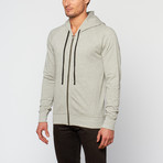 Bare + Jaded // Light Weight Loop Hoodie // Grey Melange (S)