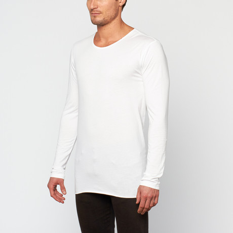 Bare + Jaded // Long Sleeve Tee // White (XS)