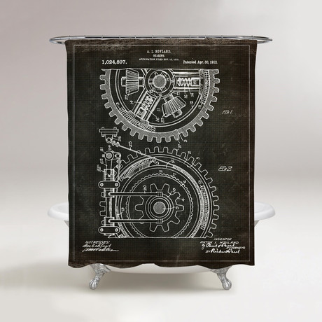 Gearing Shower Curtain // 1912