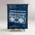 Boombox Shower Curtain // 1978