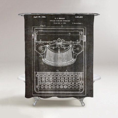 Brandt // Type Bak Guide For Typewriters Shower Curtain // 1926