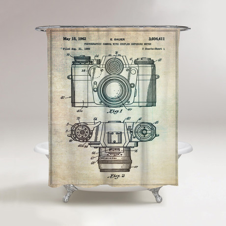 Sauer Camera Shower Curtain // 1962