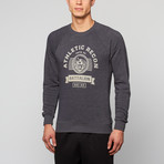 Phys Ed Crew Fleece // Heather Navy (M)