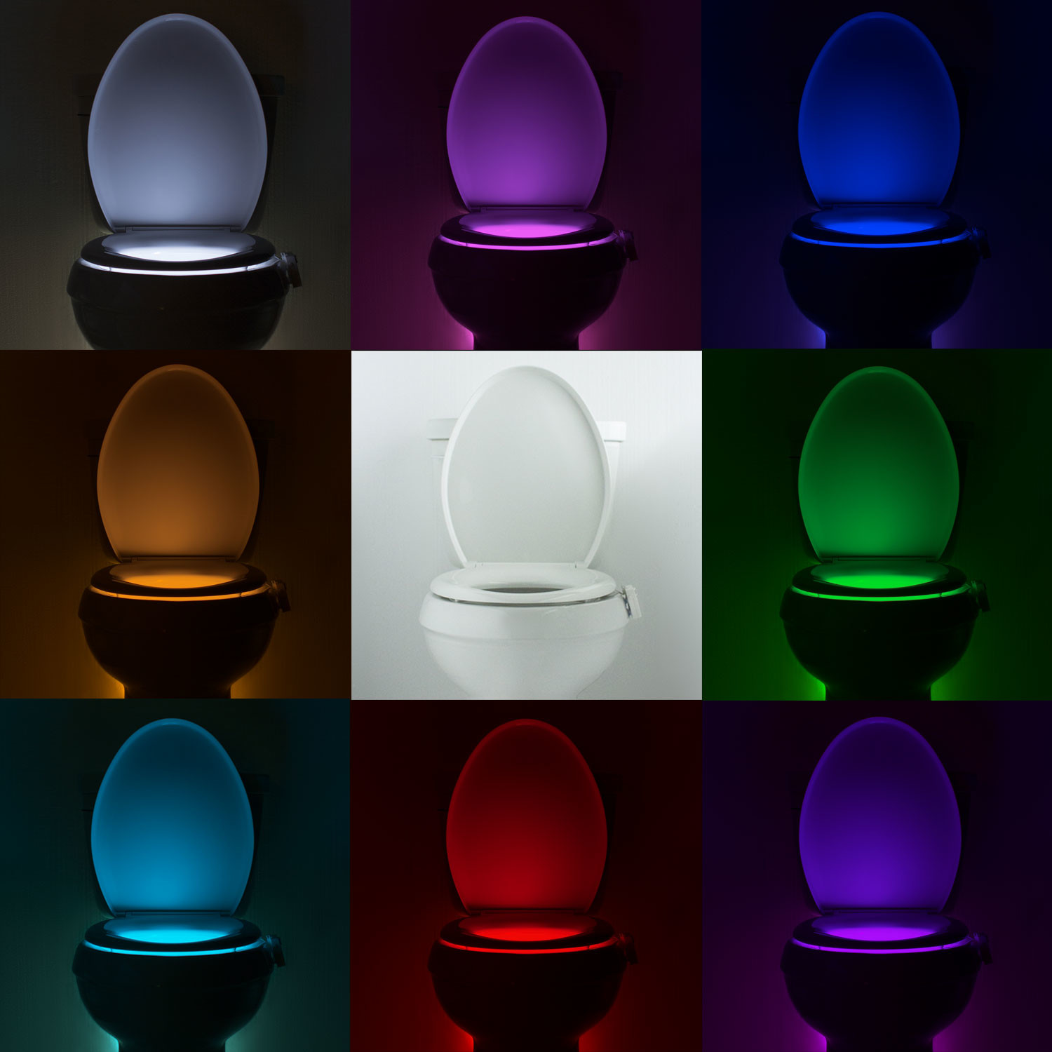 IllumiBowl Motion-Activated Bathroom Toilet Night Light