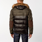 Winter Jacket // Black + Olive (XL)