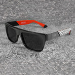 22-2Three Sunglasses // Black + Grey + Red
