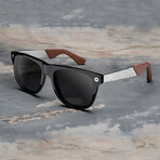 Kingdom Sunglasses // Black + Silver + Brown