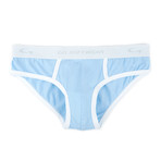 California Classic Lo-Rise Brief // Baby Blue + White (S)