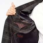 Zenbriele // Plaid Plaid Formal  Classic Fit // Black + Grey (S)