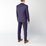 Rivelino // 2 Piece Suit Slim Fit // Navy Solid Wool Gaberdine (US: 40L)