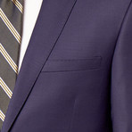 Rivelino // 2 Piece Suit Slim Fit // Navy Solid Wool Gaberdine (US: 40L)