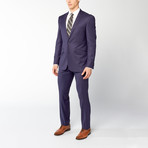 Rivelino // 2 Piece Suit Slim Fit // Navy Solid Wool Gaberdine (US: 40L)