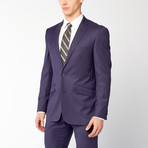 Rivelino // 2 Piece Suit Slim Fit // Navy Solid Wool Gaberdine (US: 40L)