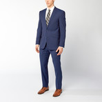 Rivelino // 2 Piece Suit Slim Fit // Blue Fine Stripe (US: 42S)