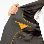 Rivelino // 2 Piece Suit Classic Fit // Grey Herringboe (US: 34S)