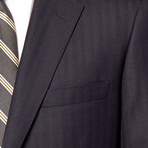 Rivelino // 2 Piece Suit Classic Fit // Navy Herringbone (US: 34S)