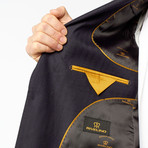 Rivelino // 2 Piece Suit Classic Fit // Navy Herringbone (US: 34S)