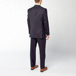 Rivelino // 2 Piece Suit Classic Fit // Navy Herringbone (US: 34S)