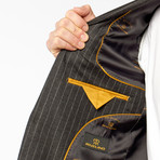 Rivelino // 2 Piece Suit Slim Fit // Grey Pinstripe (US: 40R)