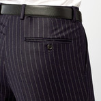 Rivelino // 2 Piece Suit Slim Fit // Black Pinstripe (US: 38R)