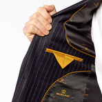 Rivelino // 2 Piece Suit Slim Fit // Black Pinstripe (US: 38R)
