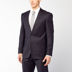 Rivelino // 2 Piece Suit Slim Fit // Black Pinstripe (US: 38R)