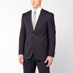 Rivelino // 2 Piece Suit Slim Fit // Navy Solid Wool Twill (US: 36S)