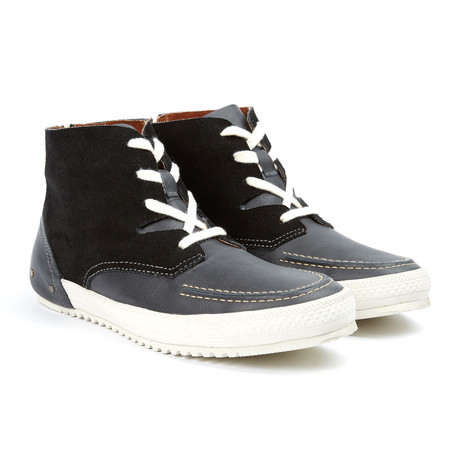 Soho Leather Hi-Top Shoe // Black (US: 7)