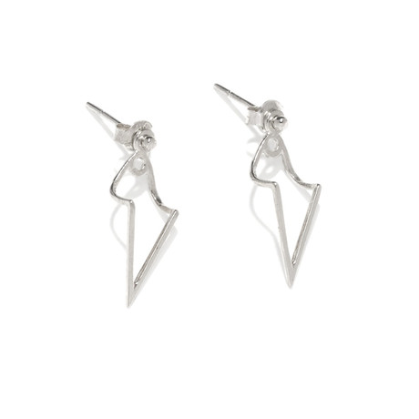 Geometrical Collection // V Earrings (Silver)