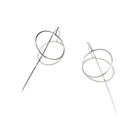 Antenna Collection // AM Loops Earrings (Ruthenium)