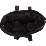 BL101 Leather Overnight Bag (Black)