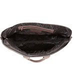 BL101 Leather Overnight Bag (Black)