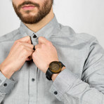 Carpenter Collection // Leather & Blackwood Quartz // Hour Markers