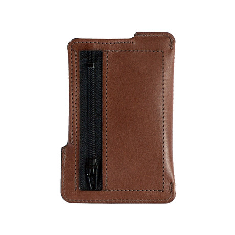 Kit Minimalist Wallet // Zipper (Brown)