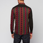 Tribe Button-Up Shirt // Black + Multi (S)