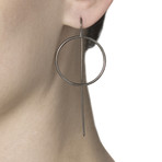 Antenna Collection // AM Loops Earrings (Ruthenium)